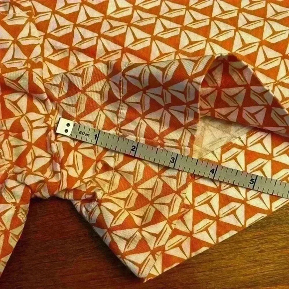 Land’S End Canvas Shorts Size 2 EUC orange-white Summer Lightweight Super Cute - Picture 6 of 6